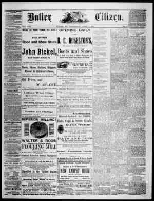 The Butler Citizen Newspaper April 7, 1880 kapağı