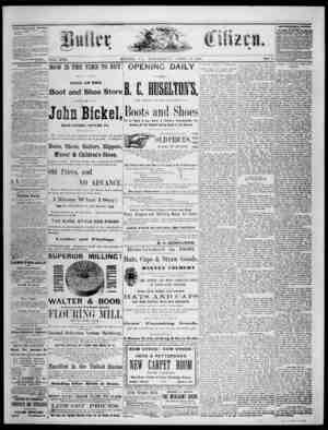 The Butler Citizen Newspaper April 14, 1880 kapağı