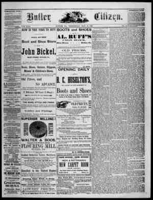 The Butler Citizen Newspaper May 19, 1880 kapağı