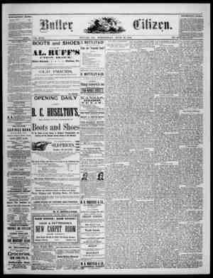 The Butler Citizen Newspaper June 16, 1880 kapağı