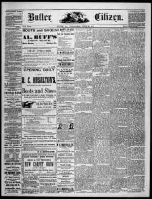 The Butler Citizen Newspaper June 23, 1880 kapağı