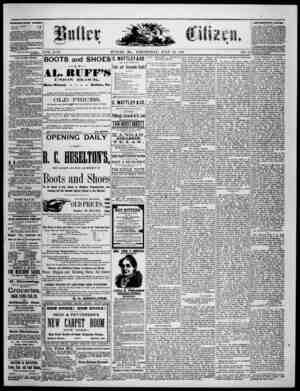 The Butler Citizen Newspaper July 28, 1880 kapağı