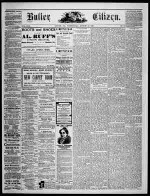 The Butler Citizen Newspaper August 18, 1880 kapağı