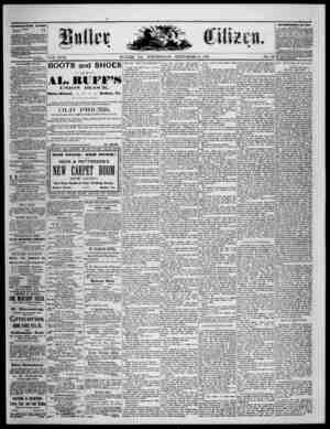 The Butler Citizen Newspaper September 15, 1880 kapağı