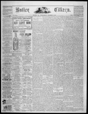 The Butler Citizen Newspaper October 20, 1880 kapağı