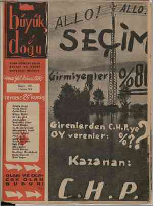 Büyük Doğu Dergisi 7 Haziran 1946 kapağı