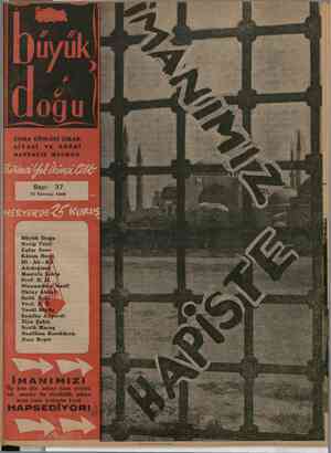 Büyük Doğu Dergisi 12 Temmuz 1946 kapağı