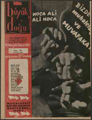 Büyük Doğu Dergisi 26 Temmuz 1946 kapağı