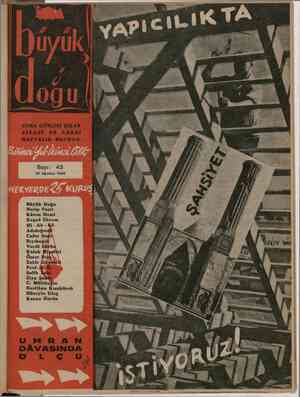 Büyük Doğu Dergisi 16 Ağustos 1946 kapağı