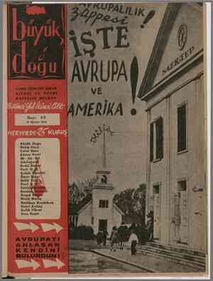 Büyük Doğu Dergisi 23 Ağustos 1946 kapağı