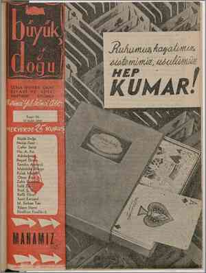Büyük Doğu Dergisi 13 Eylül 1946 kapağı
