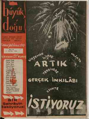 Büyük Doğu Dergisi 4 Ekim 1946 kapağı