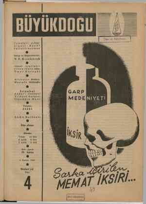 Büyük Doğu Dergisi 4 Kasım 1949 kapağı