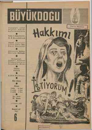 Büyük Doğu Dergisi 18 Kasım 1949 kapağı