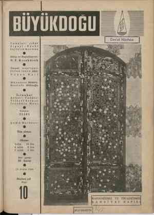 Büyük Doğu Dergisi 16 Aralık 1949 kapağı