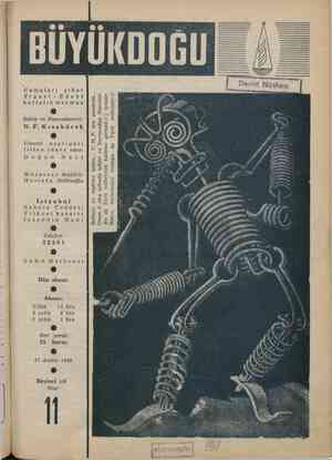 Büyük Doğu Dergisi 23 Aralık 1949 kapağı