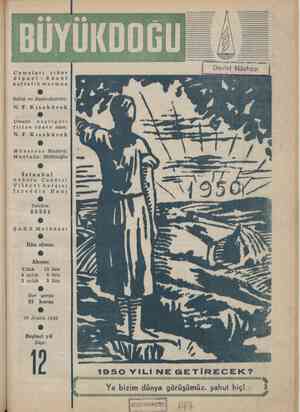 Büyük Doğu Dergisi 30 Aralık 1949 kapağı