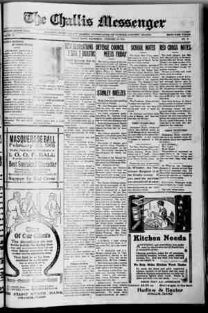The Challis Messenger Newspaper 20 Şubat 1918 kapağı