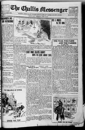 The Challis Messenger Gazetesi 17 Nisan 1918 kapağı