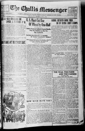 The Challis Messenger Newspaper 1 Mayıs 1918 kapağı