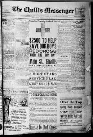 The Challis Messenger Gazetesi 15 Mayıs 1918 kapağı