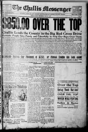 The Challis Messenger Gazetesi 22 Mayıs 1918 kapağı