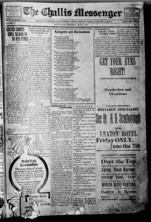 The Challis Messenger Newspaper 29 Mayıs 1918 kapağı