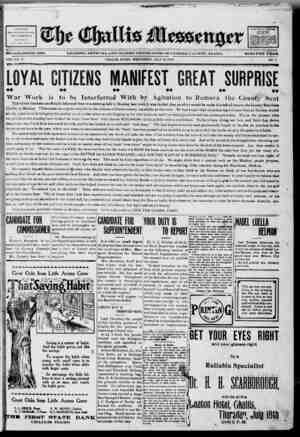 The Challis Messenger Newspaper 10 Temmuz 1918 kapağı