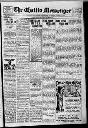 The Challis Messenger Newspaper 16 Ekim 1918 kapağı