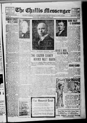 The Challis Messenger Newspaper 23 Ekim 1918 kapağı