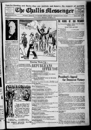 The Challis Messenger Newspaper 30 Ekim 1918 kapağı
