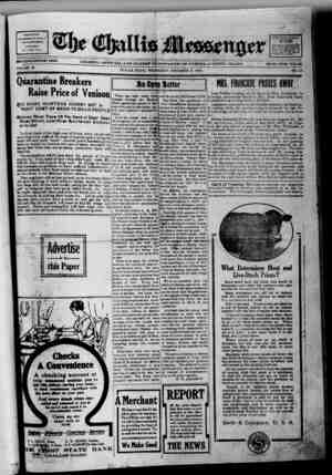 The Challis Messenger Newspaper 27 Kasım 1918 kapağı