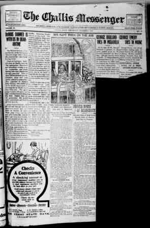 The Challis Messenger Newspaper 4 Aralık 1918 kapağı