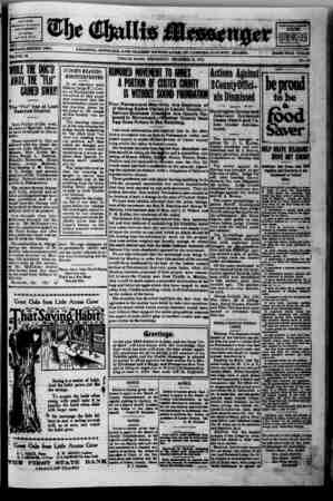 The Challis Messenger Newspaper 18 Aralık 1918 kapağı