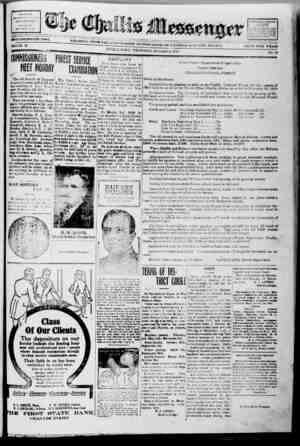 The Challis Messenger Newspaper 8 Ocak 1919 kapağı