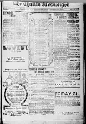 The Challis Messenger Newspaper 19 Şubat 1919 kapağı