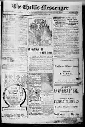 The Challis Messenger Newspaper 19 Mart 1919 kapağı