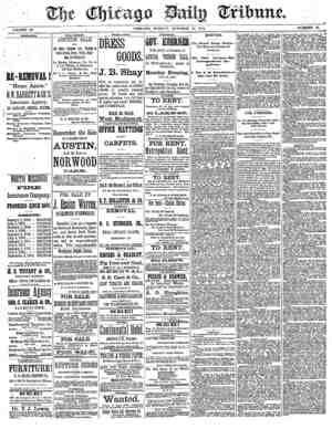 Chicago Daily Tribune Newspaper October 13, 1872 kapağı