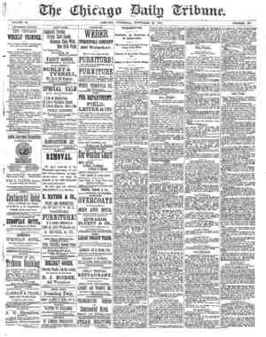 Chicago Daily Tribune Newspaper November 28, 1872 kapağı