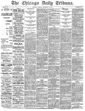 Chicago Daily Tribune Newspaper December 10, 1872 kapağı