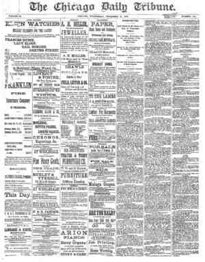 Chicago Daily Tribune Newspaper December 11, 1872 kapağı