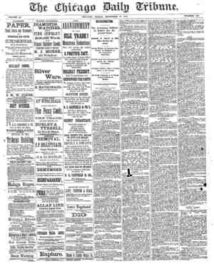 Chicago Daily Tribune Newspaper December 13, 1872 kapağı