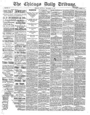 Chicago Daily Tribune Newspaper December 14, 1872 kapağı