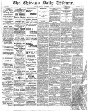 Chicago Daily Tribune Newspaper December 16, 1872 kapağı