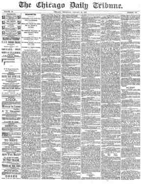 Chicago Daily Tribune Newspaper January 23, 1873 kapağı