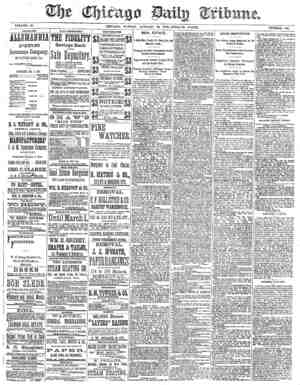 Chicago Daily Tribune Newspaper January 26, 1873 kapağı