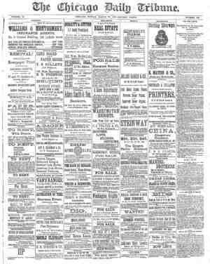 Chicago Daily Tribune Newspaper March 30, 1873 kapağı