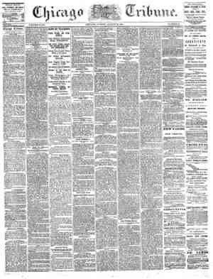 The Chicago Tribune Newspaper August 21, 1864 kapağı
