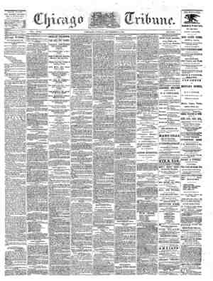 The Chicago Tribune Newspaper September 16, 1864 kapağı