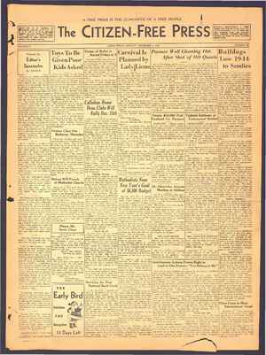 The Citizen-Free Press Newspaper December 9, 1934 kapağı